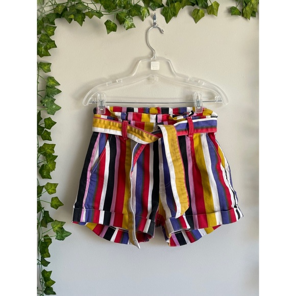 Express Pants - 🌿 Awesome Colorful Striped High-Waisted Jean/ Denim Shorts from Express